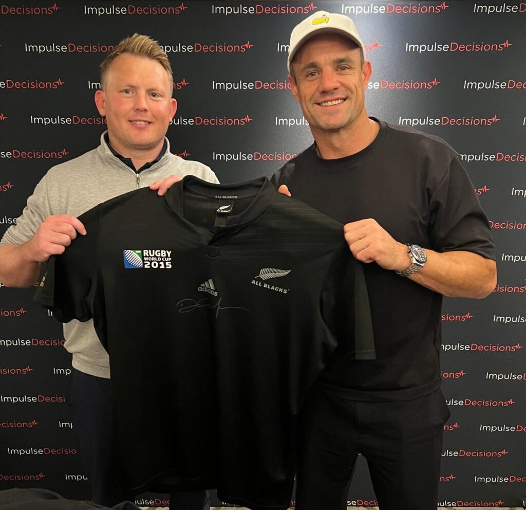 James & Dan Carter memorabilia signing for charity auctions
