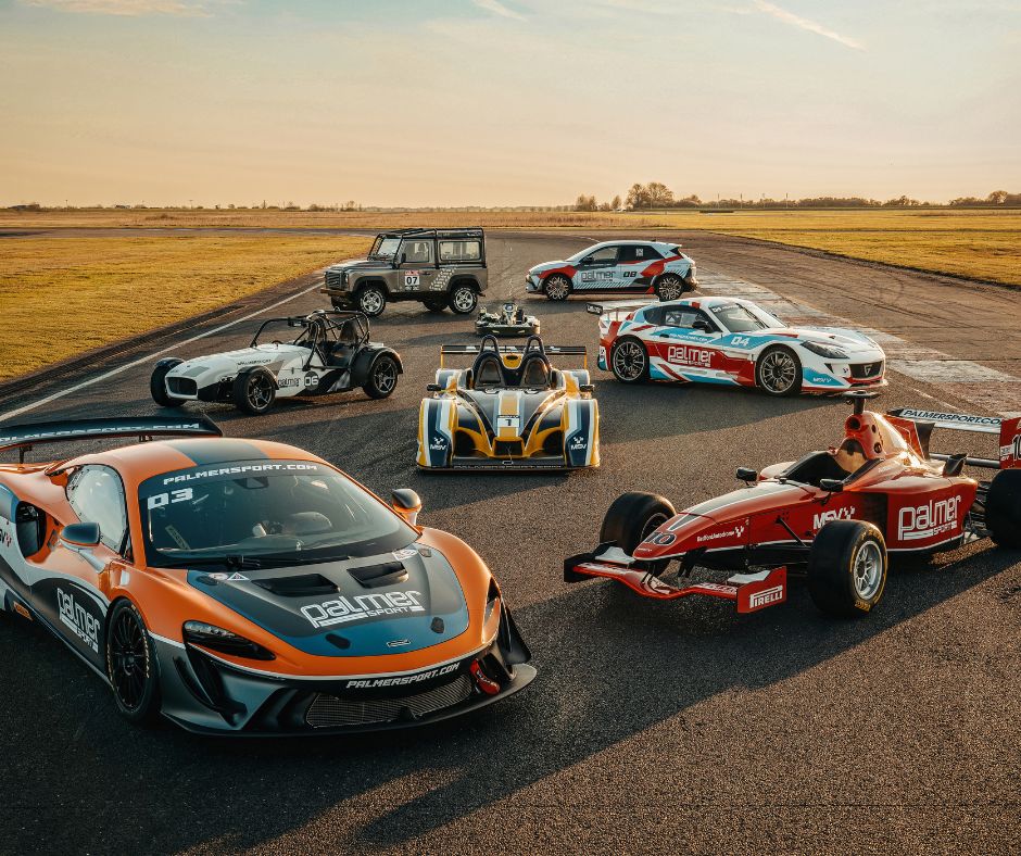 selection of cars used in the driving experience day