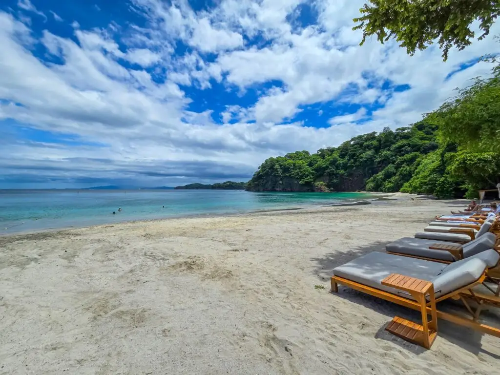 View of the beach in Costa Rica